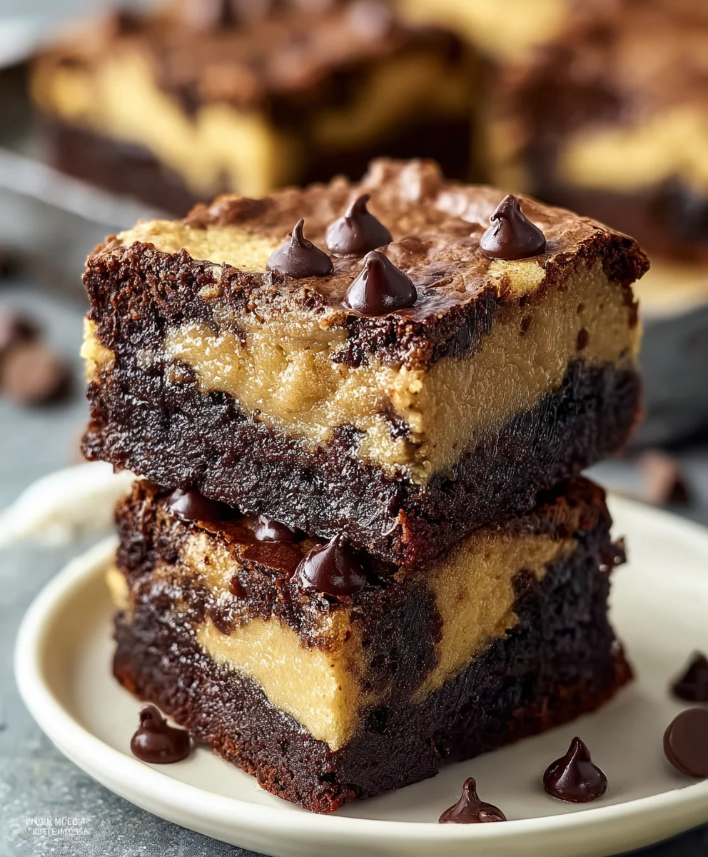Cookie Dough Brownie Bars-Best Dessert Ever