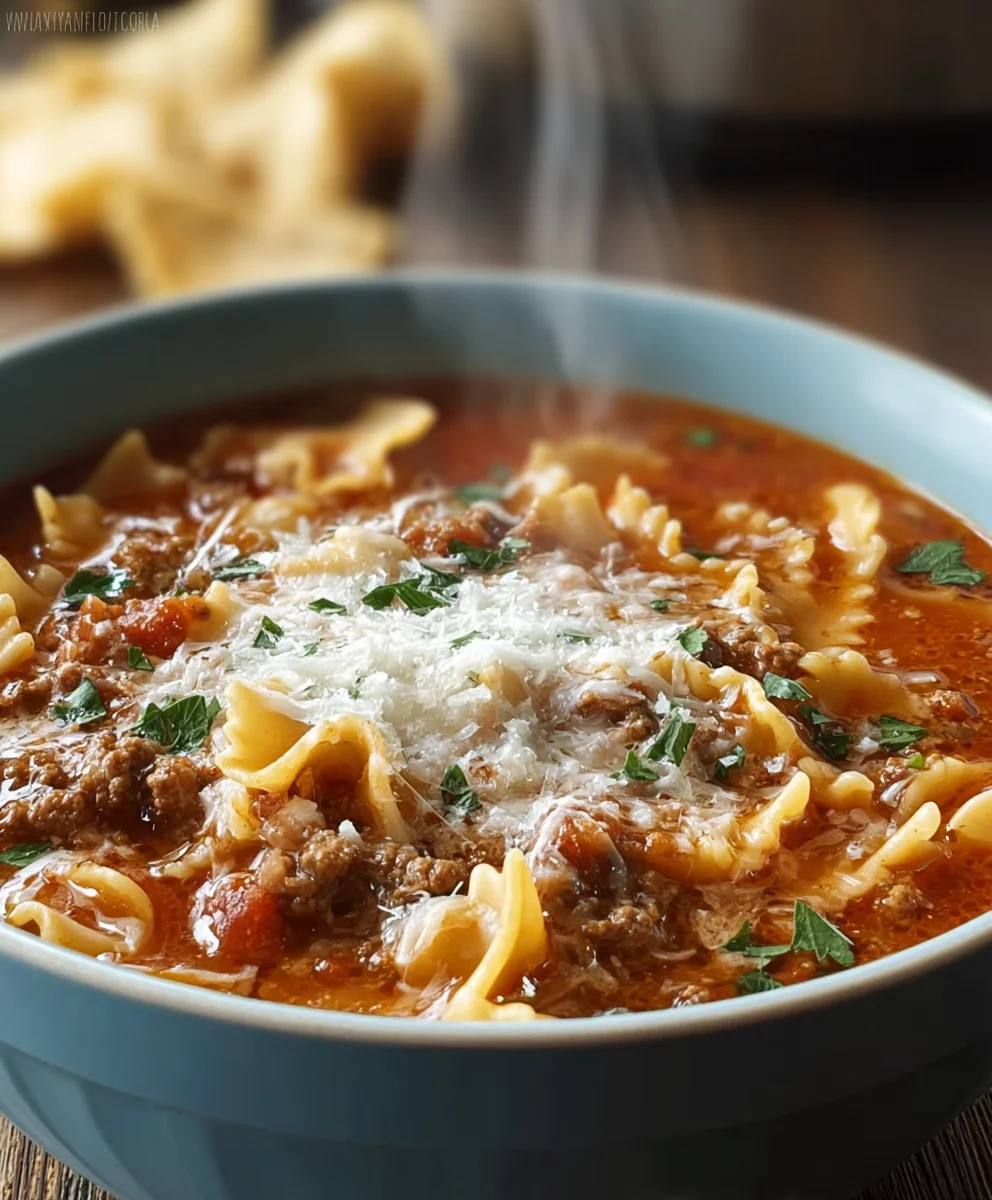Easy Lasagna Soup - Beef & Ricotta Comfort Food