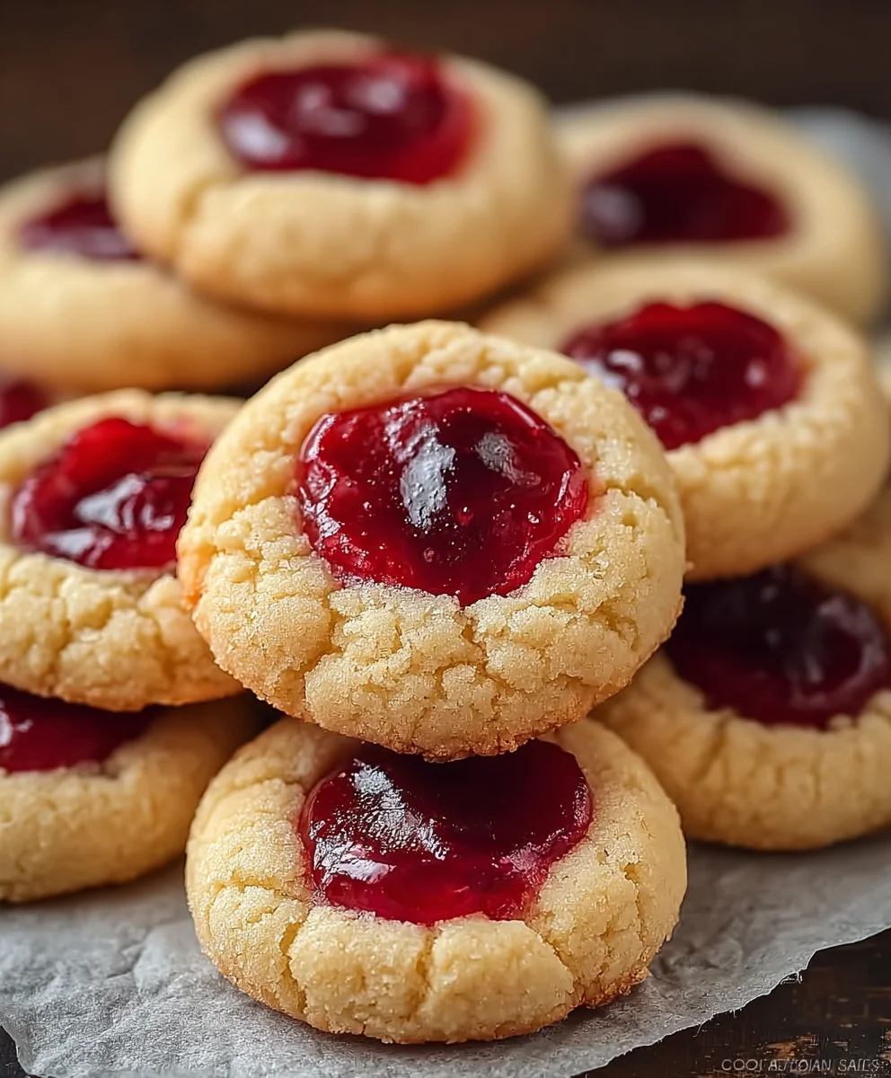 Irresistible Cherry Thumbprint Cookies-Easy Recipe