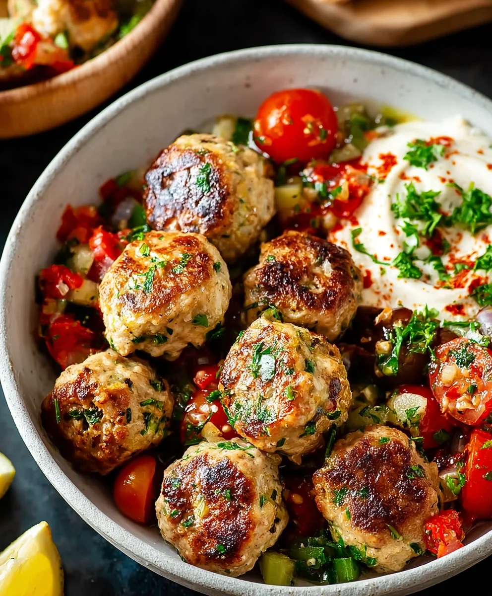 Mediterranean Chicken Meatballs-Flavorful & Easy Recipe