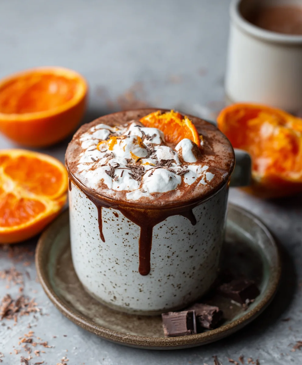 Spicy Orange Hot Chocolate - Warm Citrus Sipper