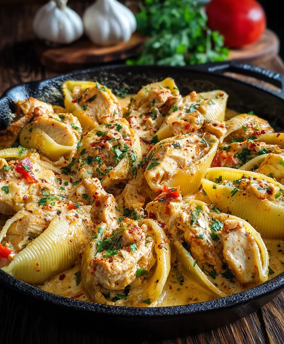 Creamy Cajun Chicken Shells-Quick Easy Dinner