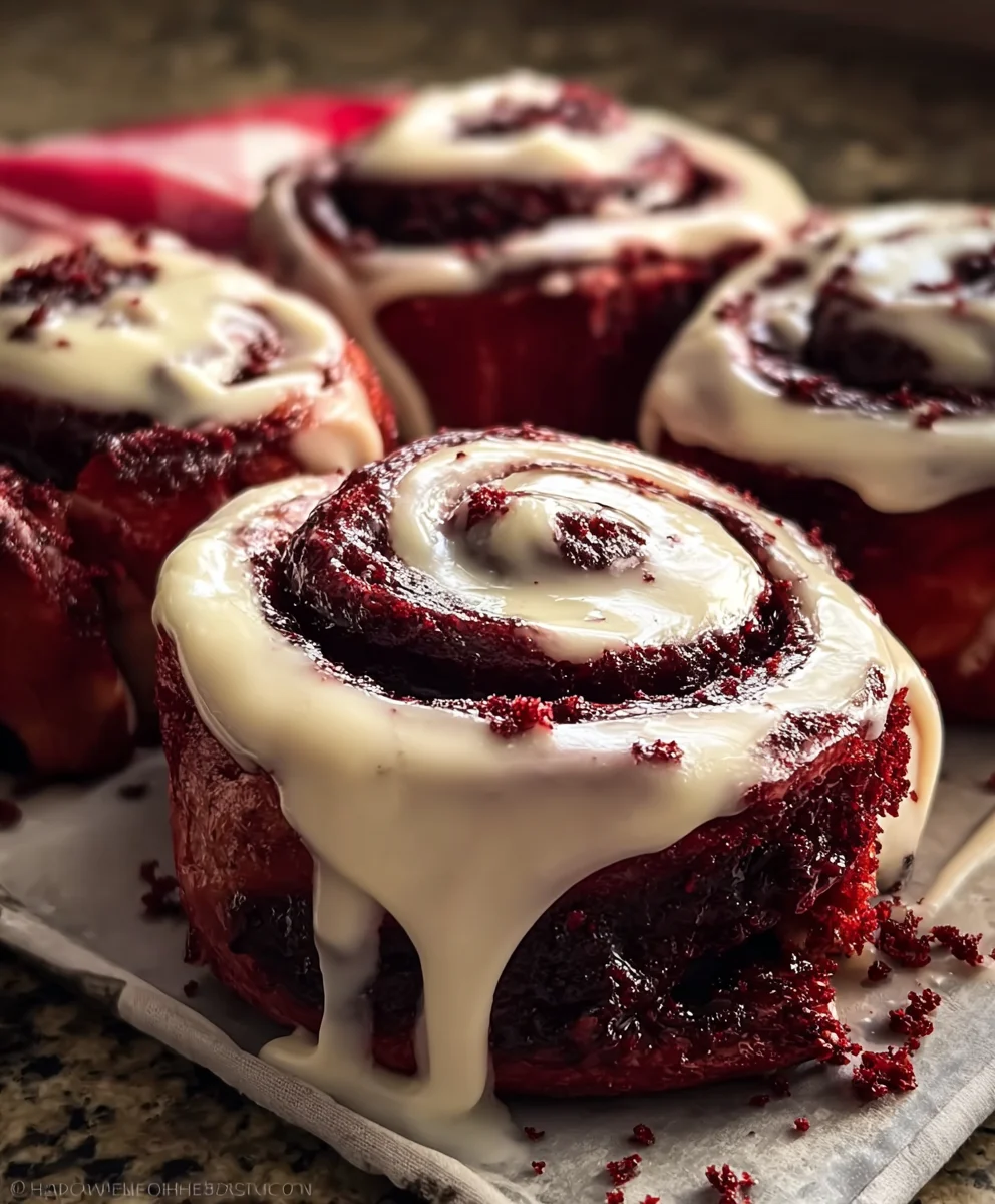 Red Velvet Cinnamon Rolls-Decadent Treat