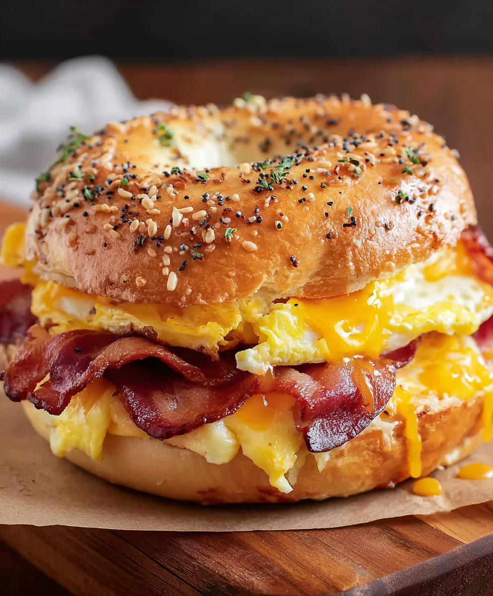 Easy Breakfast Bagel Sandwich Recipe-Quick & Delicious