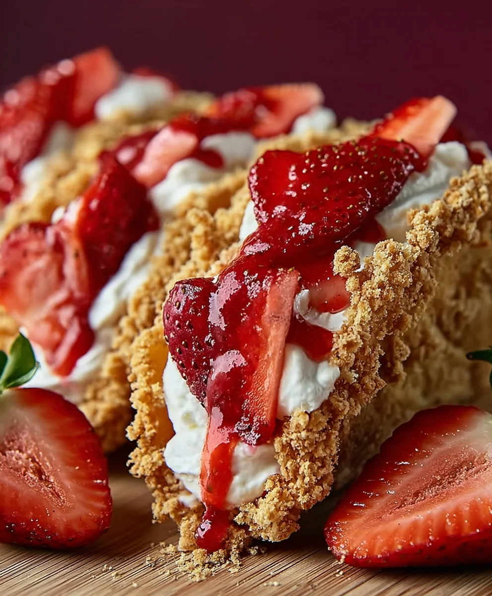 Strawberry Crunch Cheesecake Tacos-Sweet Treat