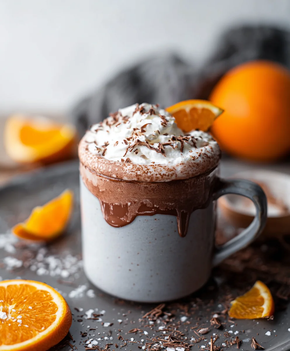 Spicy Orange Hot Chocolate - Warm Citrus Sipper