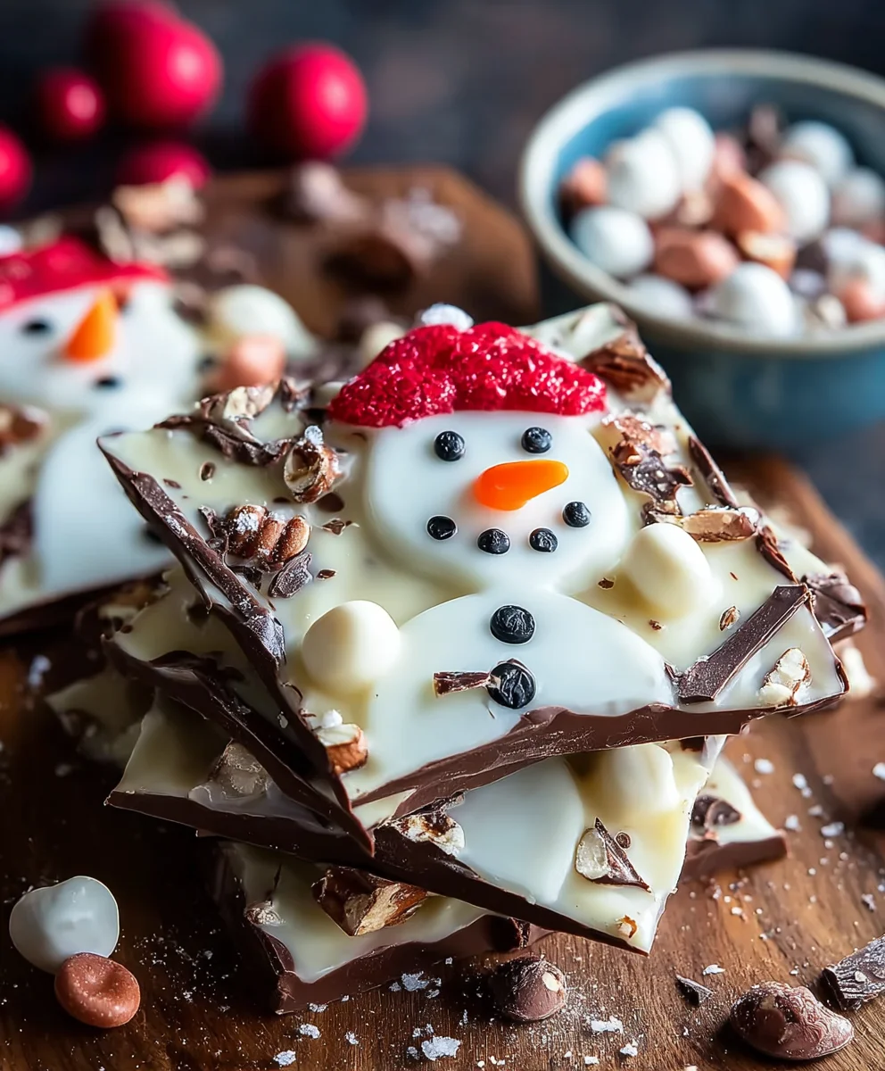 Melted Snowman Bark-Easy Festive Treat