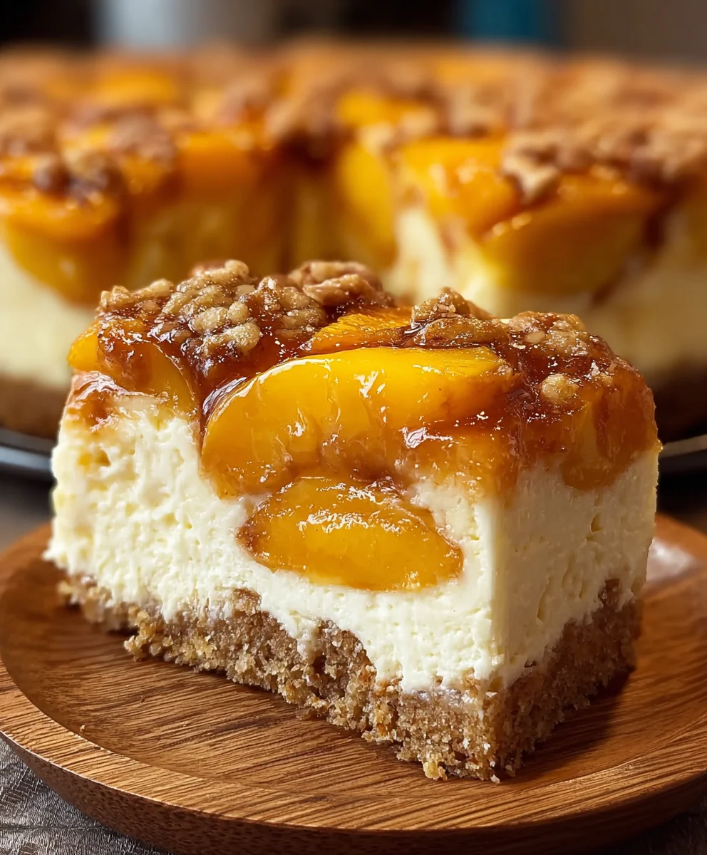 Peach Cobbler Cheesecake Cake Recipe