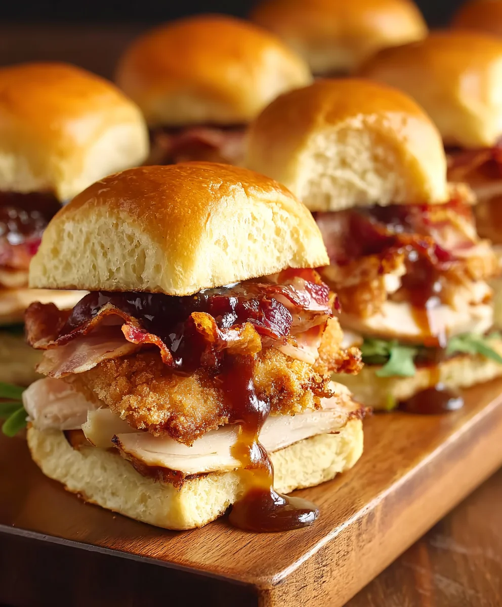 Maple Chicken Beef Bacon Sliders-Delicious Bites
