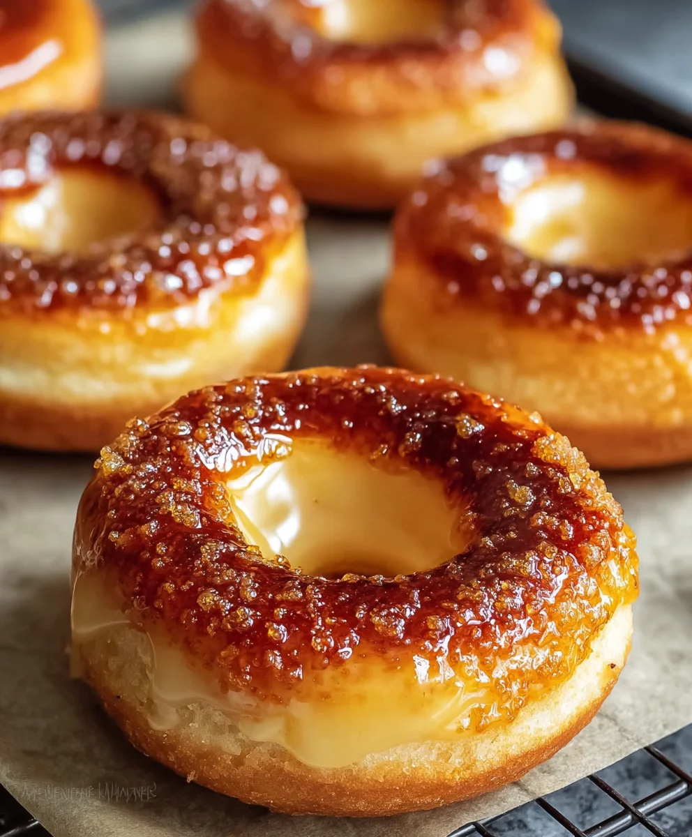 Baked Creme Brulee Donuts-Decadent Treat