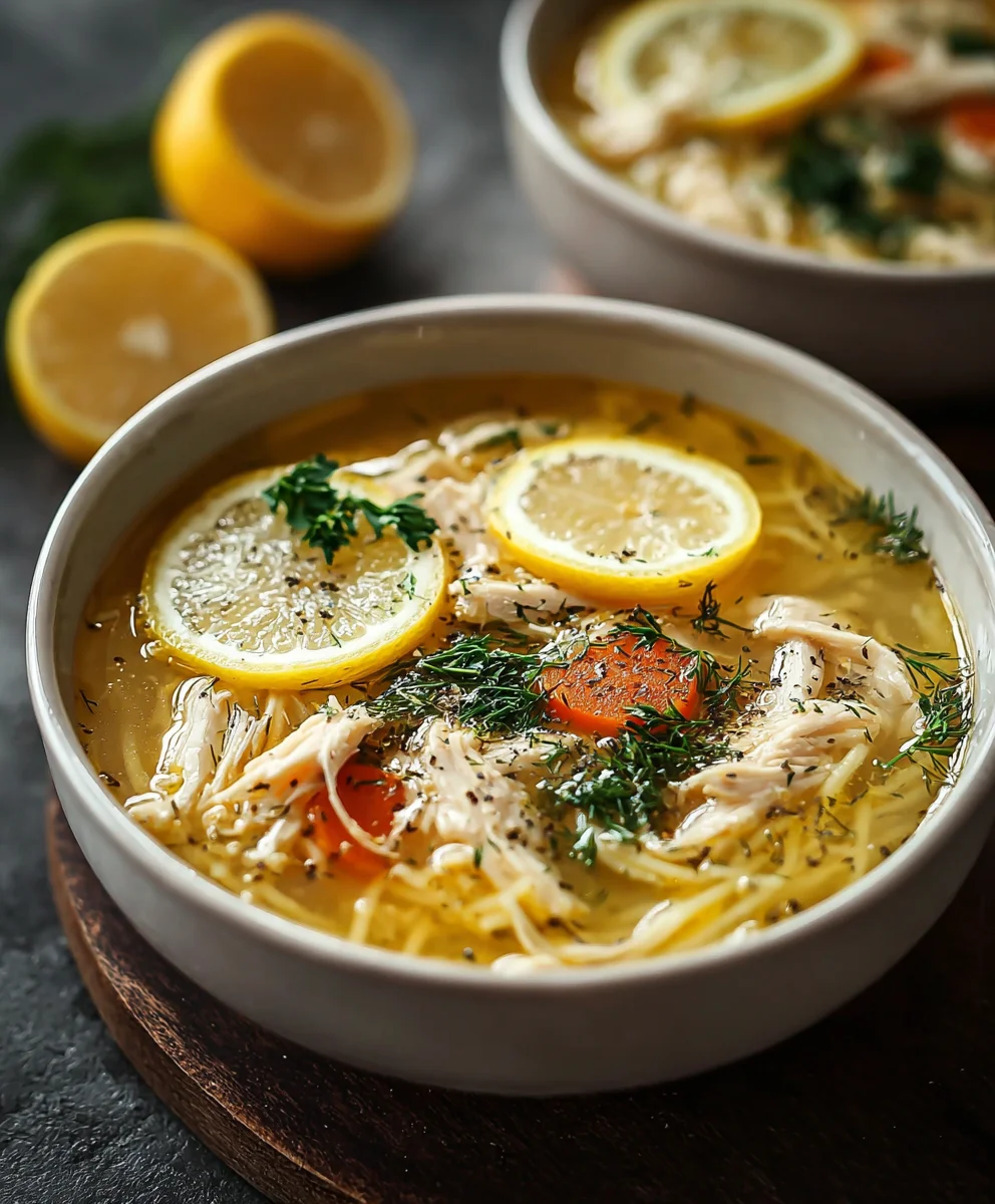 Authentic Greek Lemon Chicken Soup Recipe