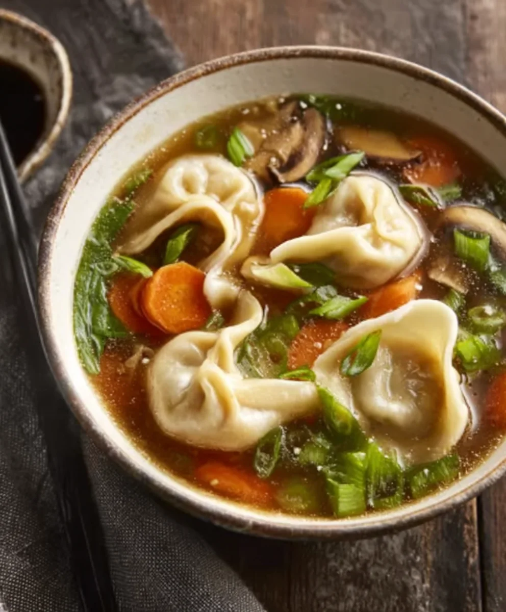 Beef Potsticker Soup- Cozy Comfort Food Recipe