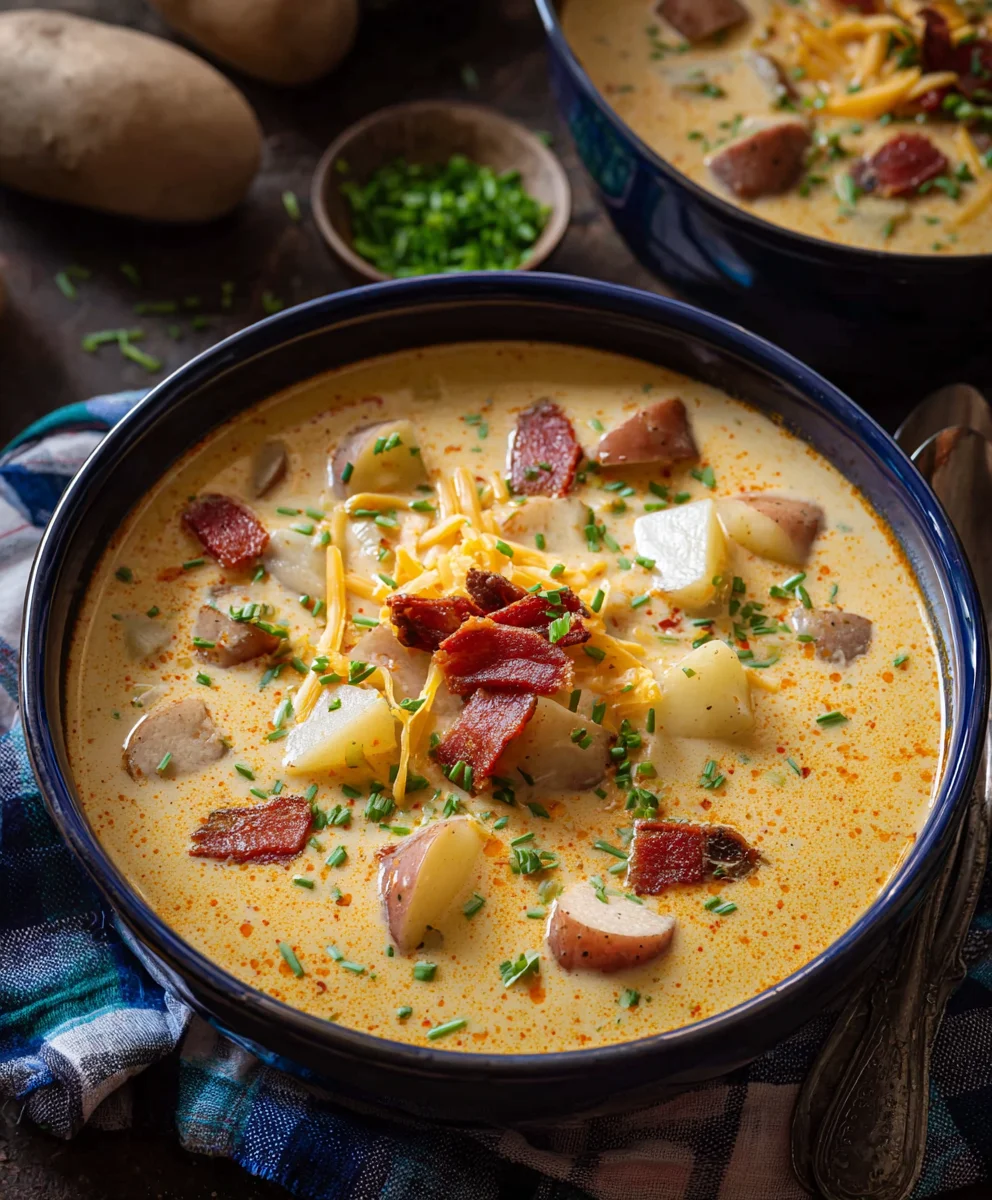 Spicy Cajun Potato Soup-Hearty & Flavorful Comfort