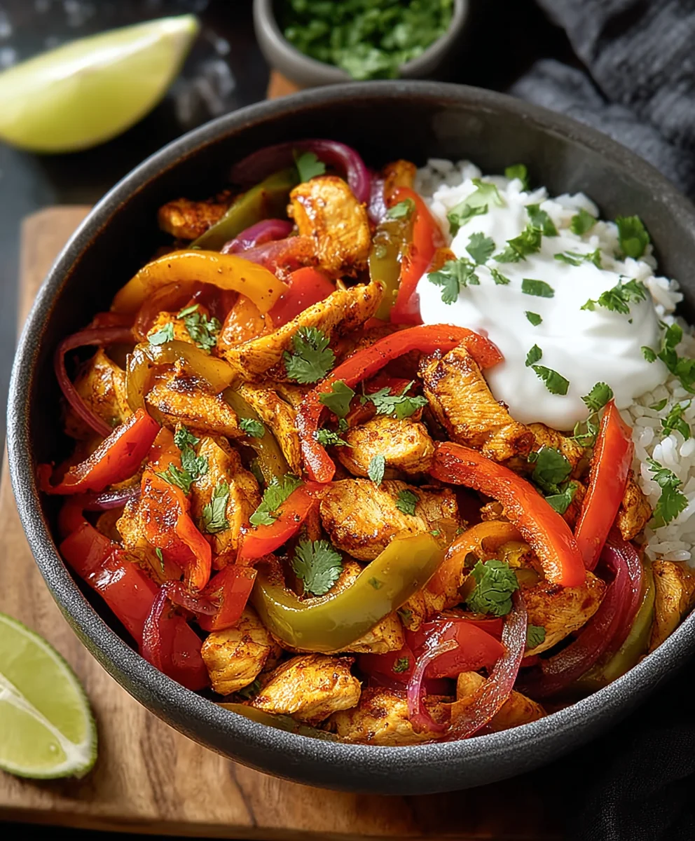 Easy Chicken Fajita Bowl Recipe-Quick & Flavorful