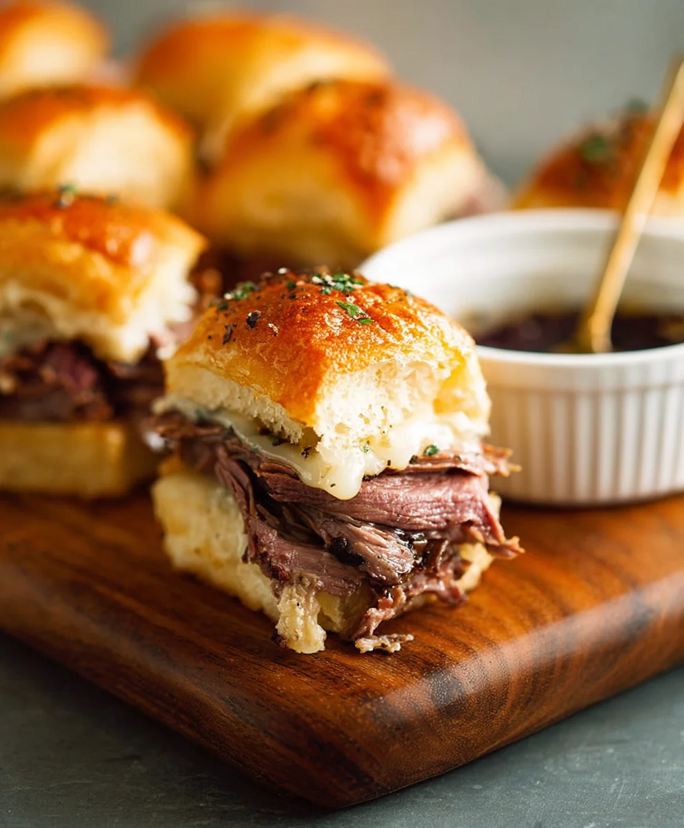 Easy French Dip Sliders - Beef & Au Jus Recipe