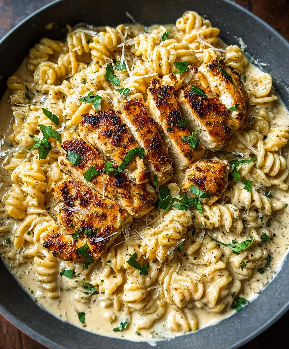 Creamy Chicken Garlic Parmesan Pasta Recipe