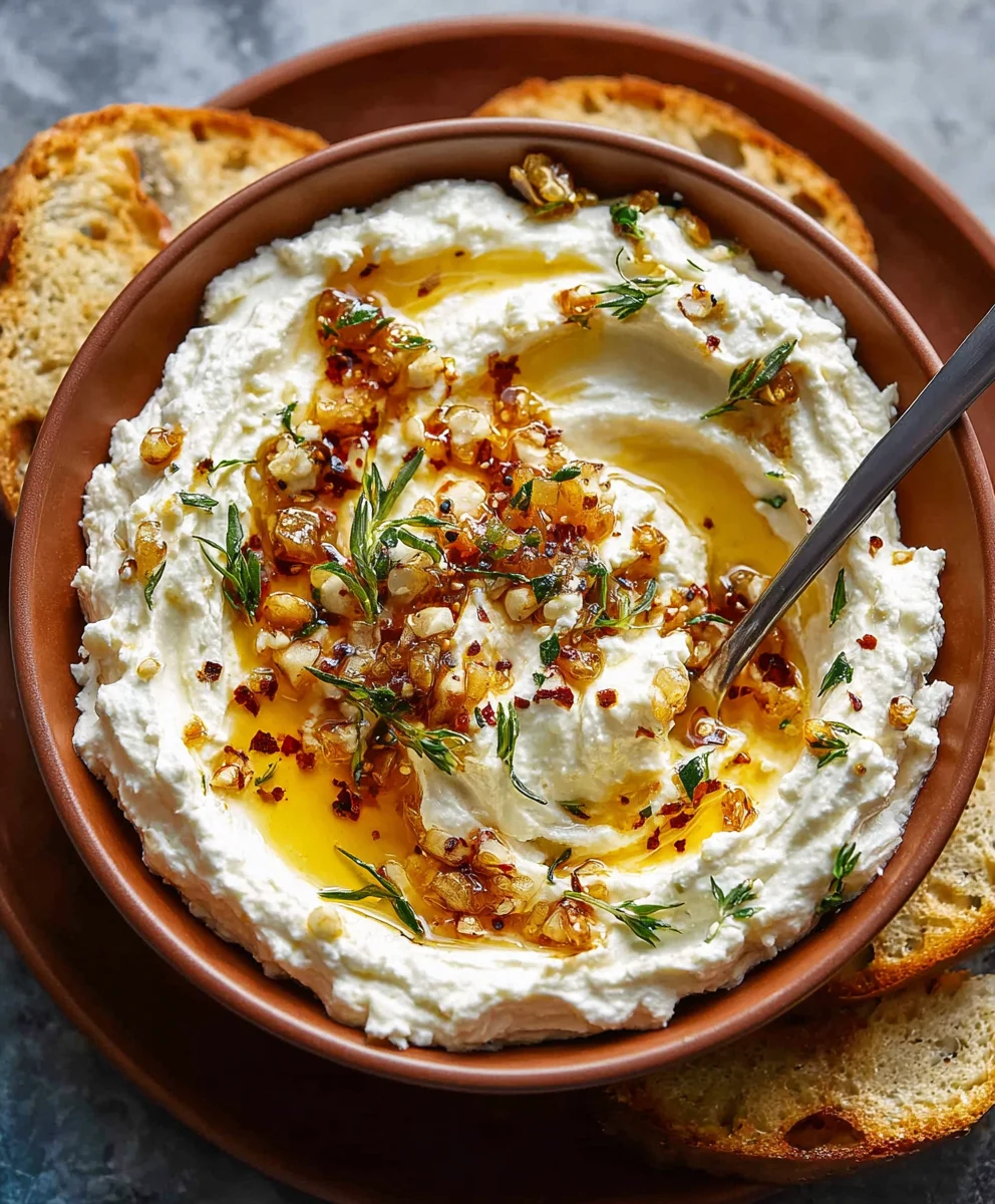 Spicy Ricotta Dip with Hot Honey - Flavor Bomb