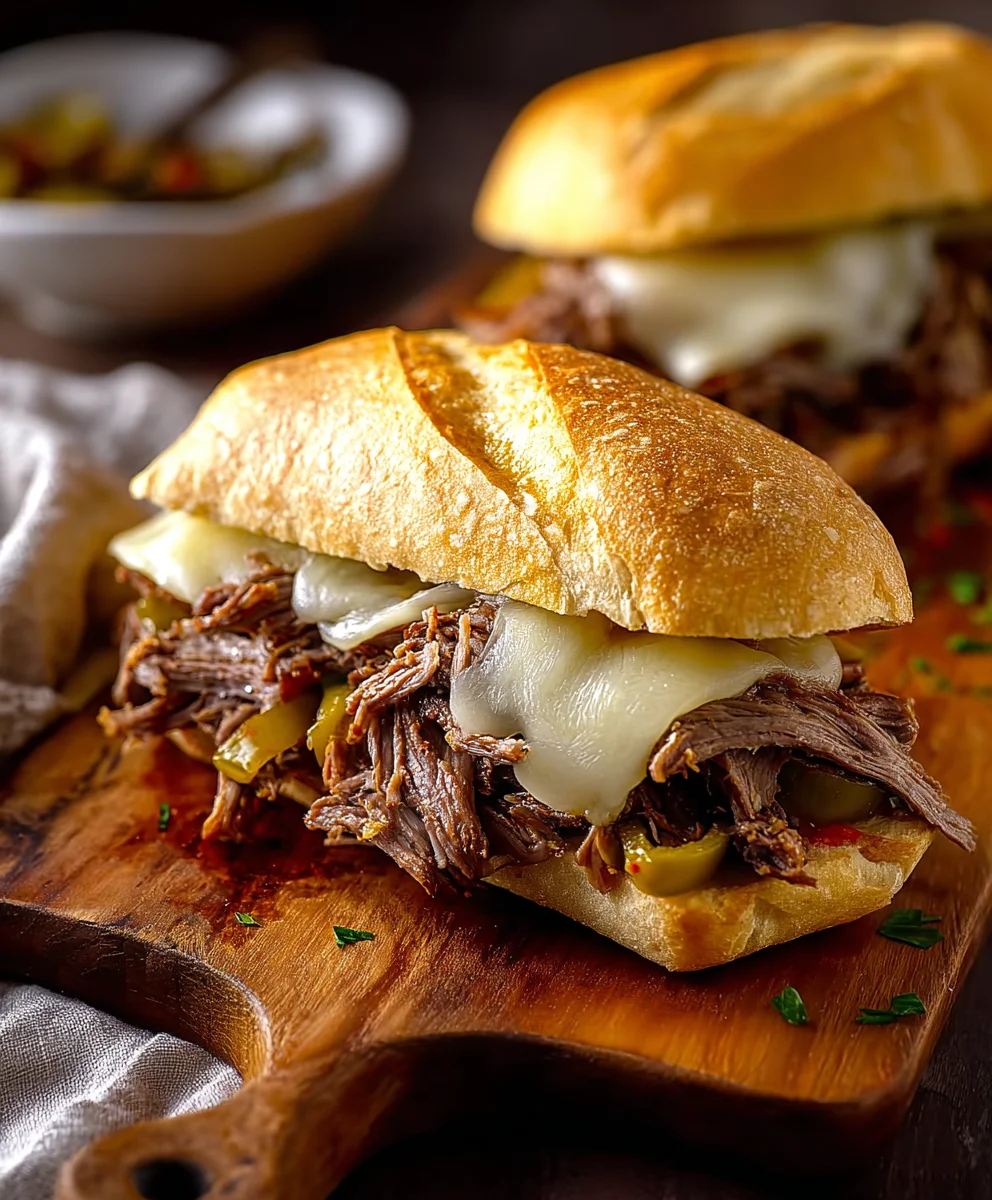 Cheesy Italian Beef Sandwiches- Easy & Delicious