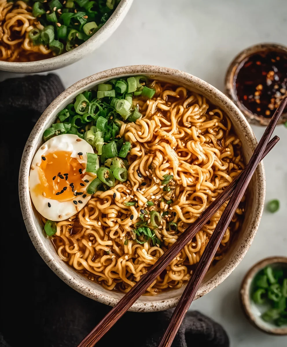 Sesame Garlic Ramen Noodles- Easy & Flavorful Recipe