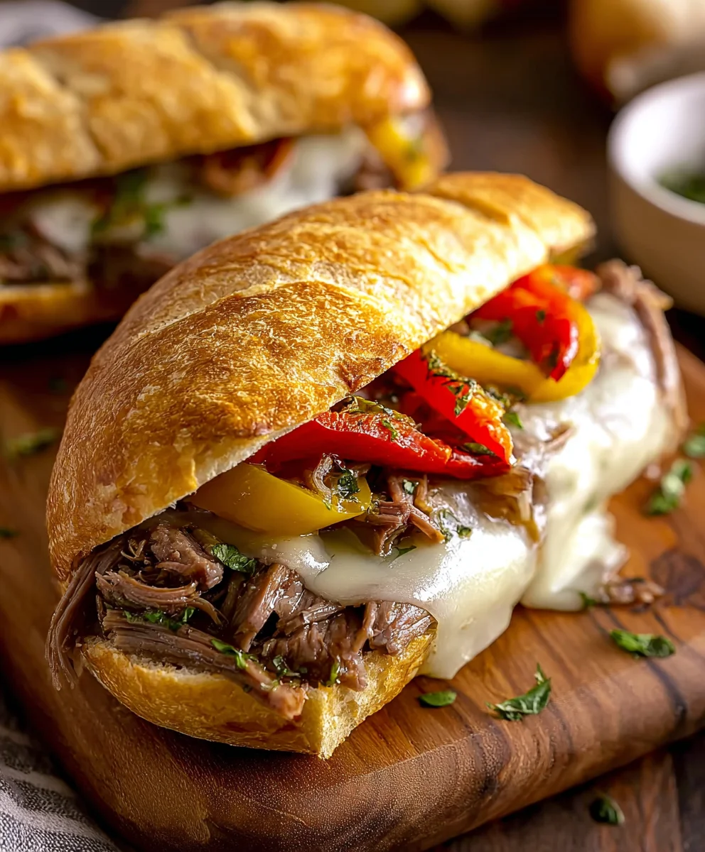 Cheesy Italian Beef Sandwiches- Easy & Delicious
