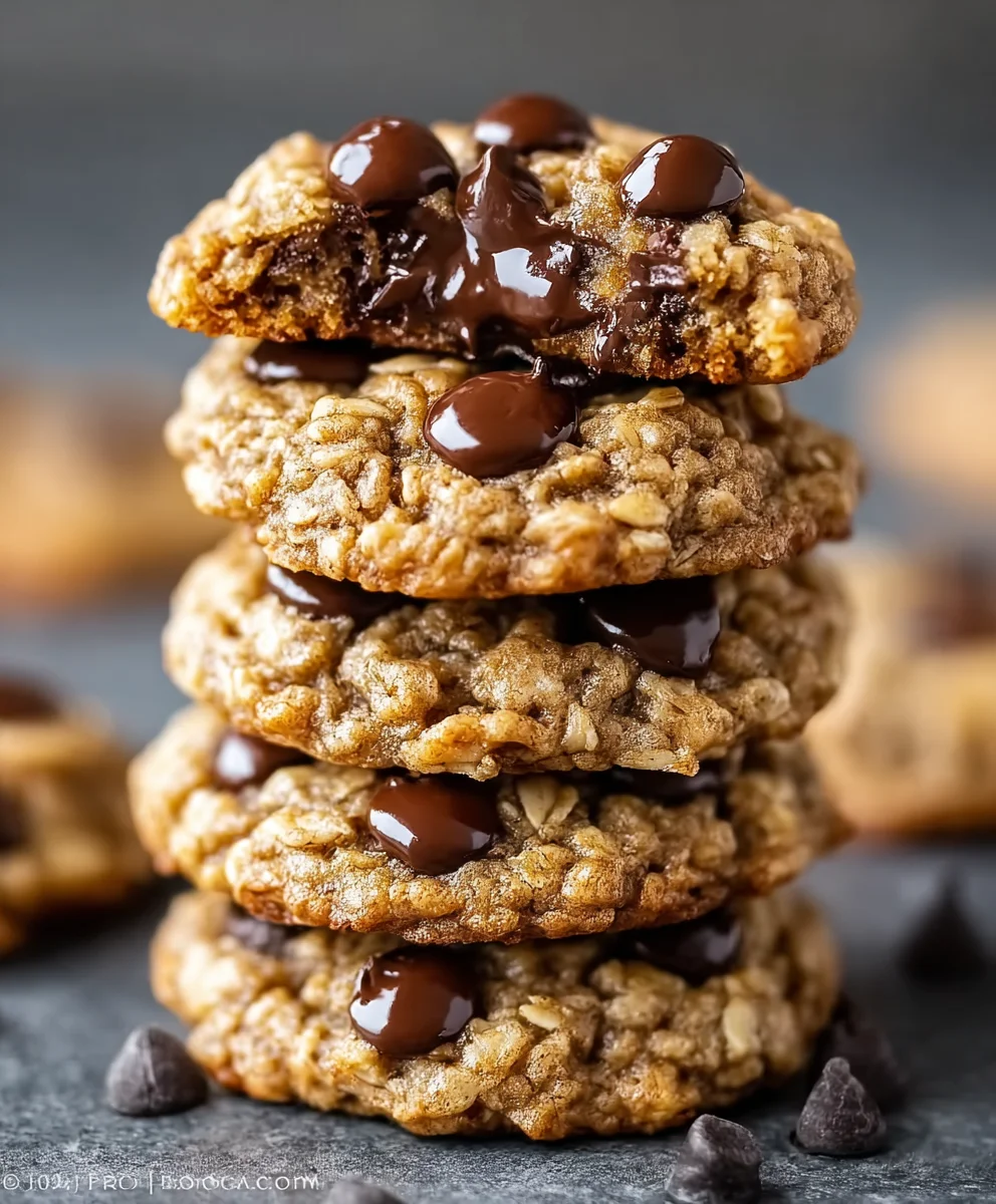 Healthy Oatmeal Chocolate Chip Cookies-Guilt Free Treat