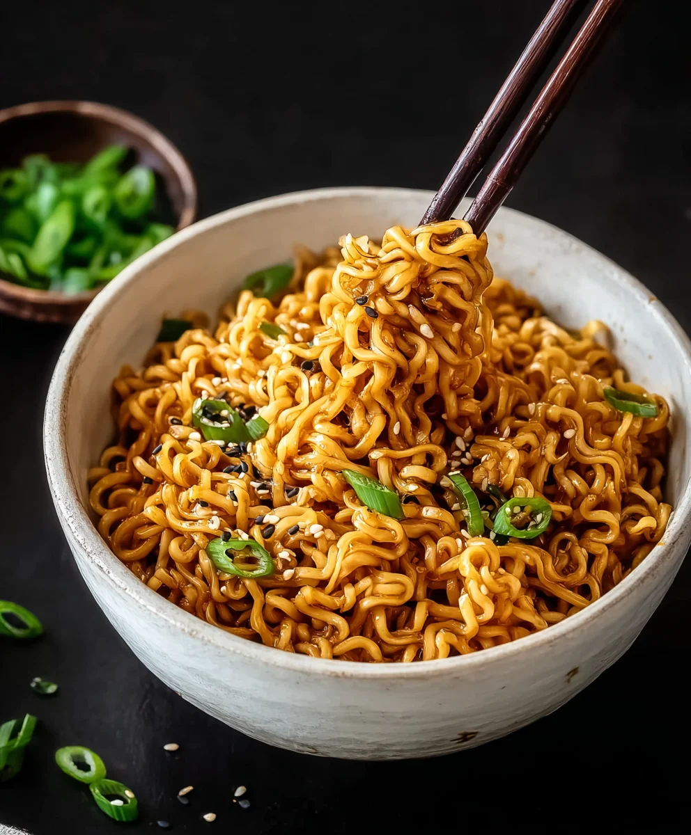 Sesame Garlic Ramen Noodles- Easy & Flavorful Recipe