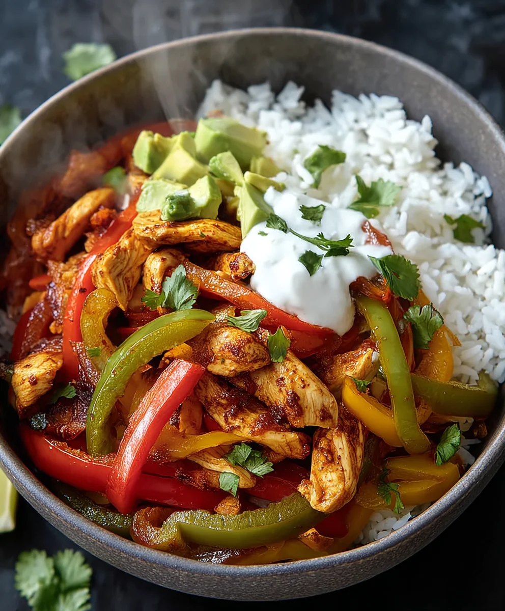 Easy Chicken Fajita Bowl Recipe-Quick & Flavorful