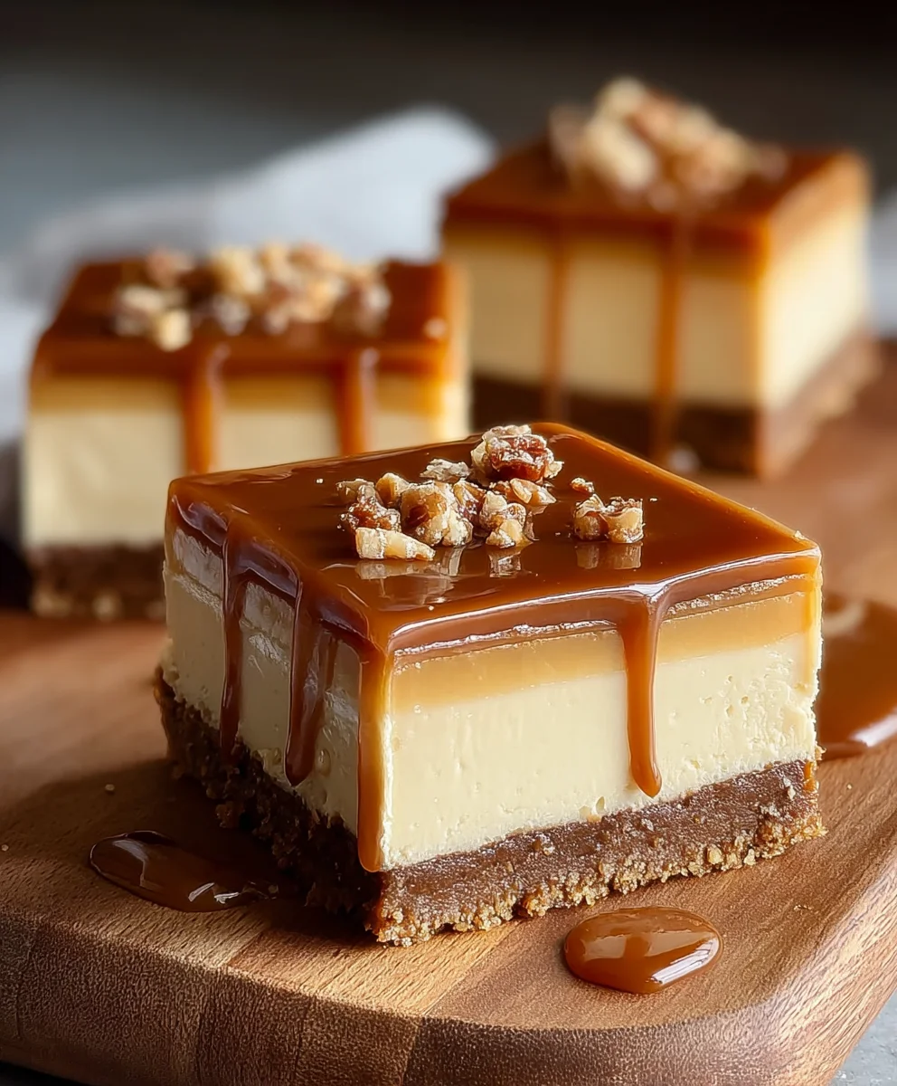 Dulce de Leche Cheesecake Bars-Rich Sweet Treat