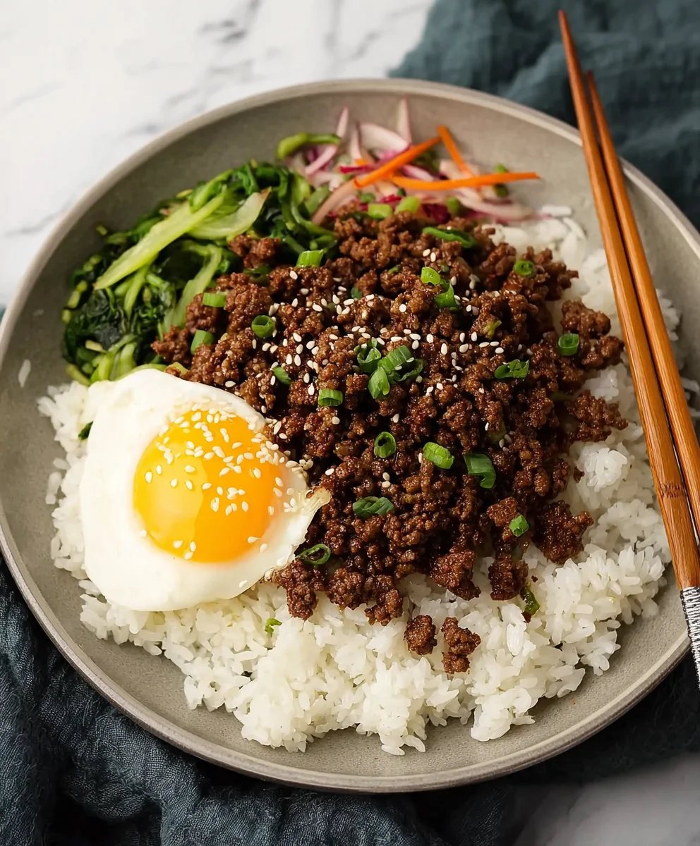 Quick Korean Ground Beef Bowl Recipe