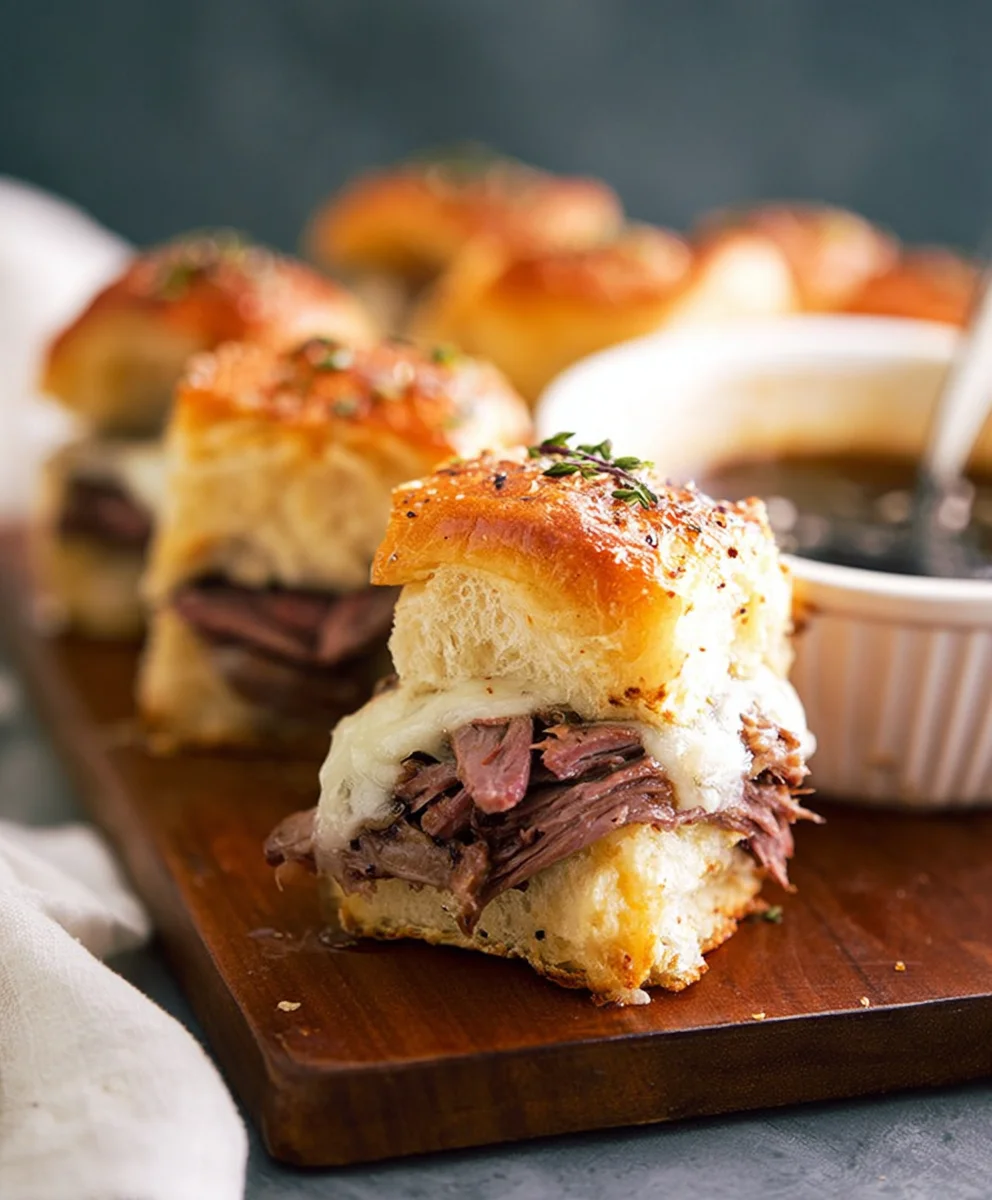 Easy French Dip Sliders - Beef & Au Jus Recipe