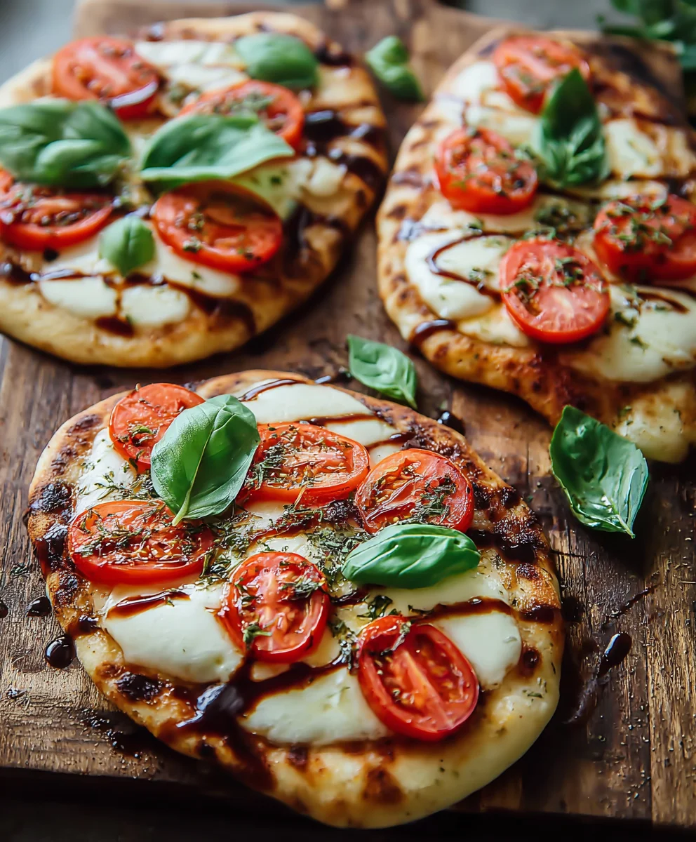 Easy Caprese Naan Pizza - Quick & Delicious Dinner