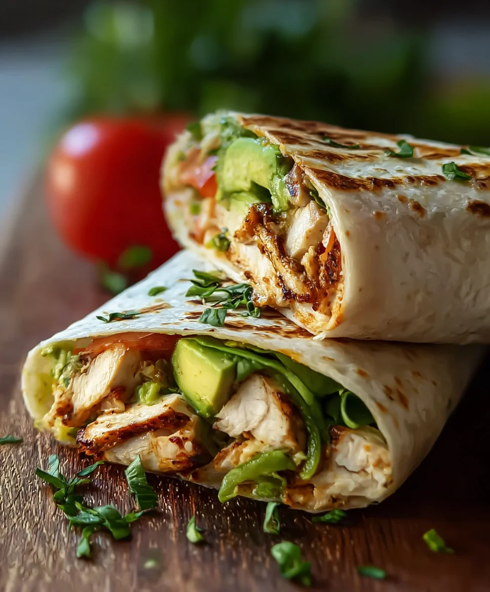 Chicken Avocado Wrap - Easy & Delicious Recipe