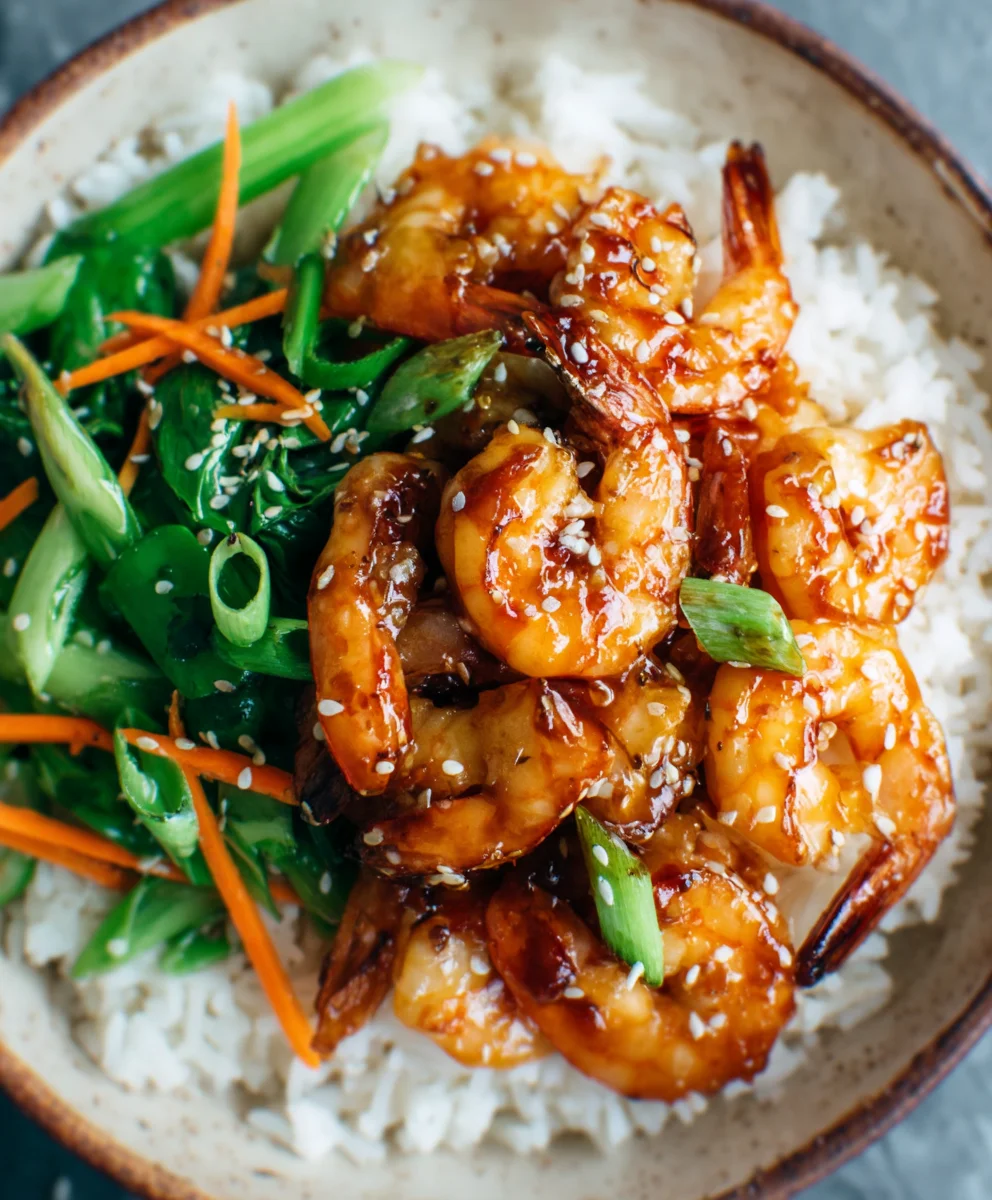 Easy Honey Garlic Shrimp Bowls - Quick & Delicious