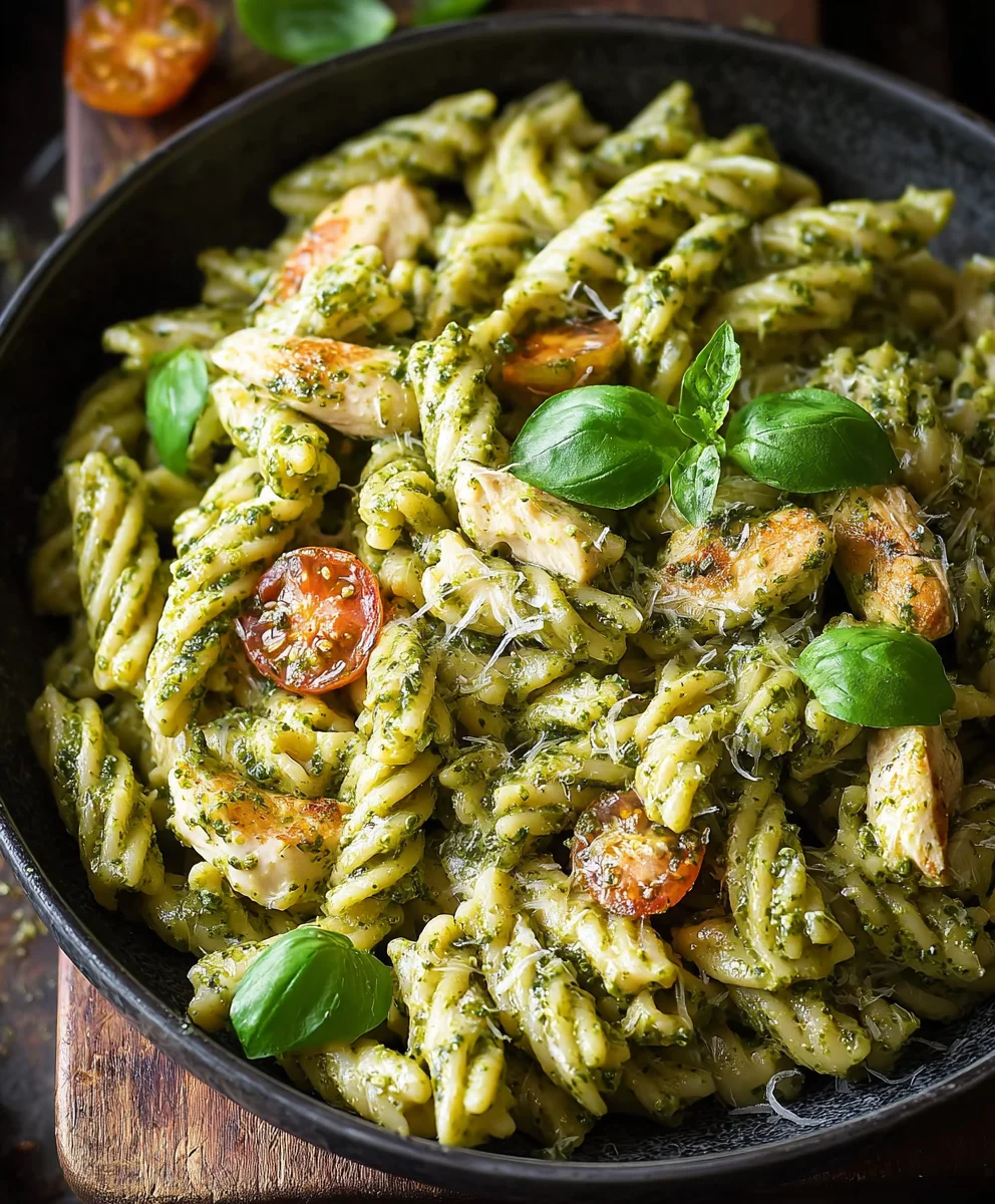 Creamy Chicken Pesto Pasta- Quick & Delicious Recipe