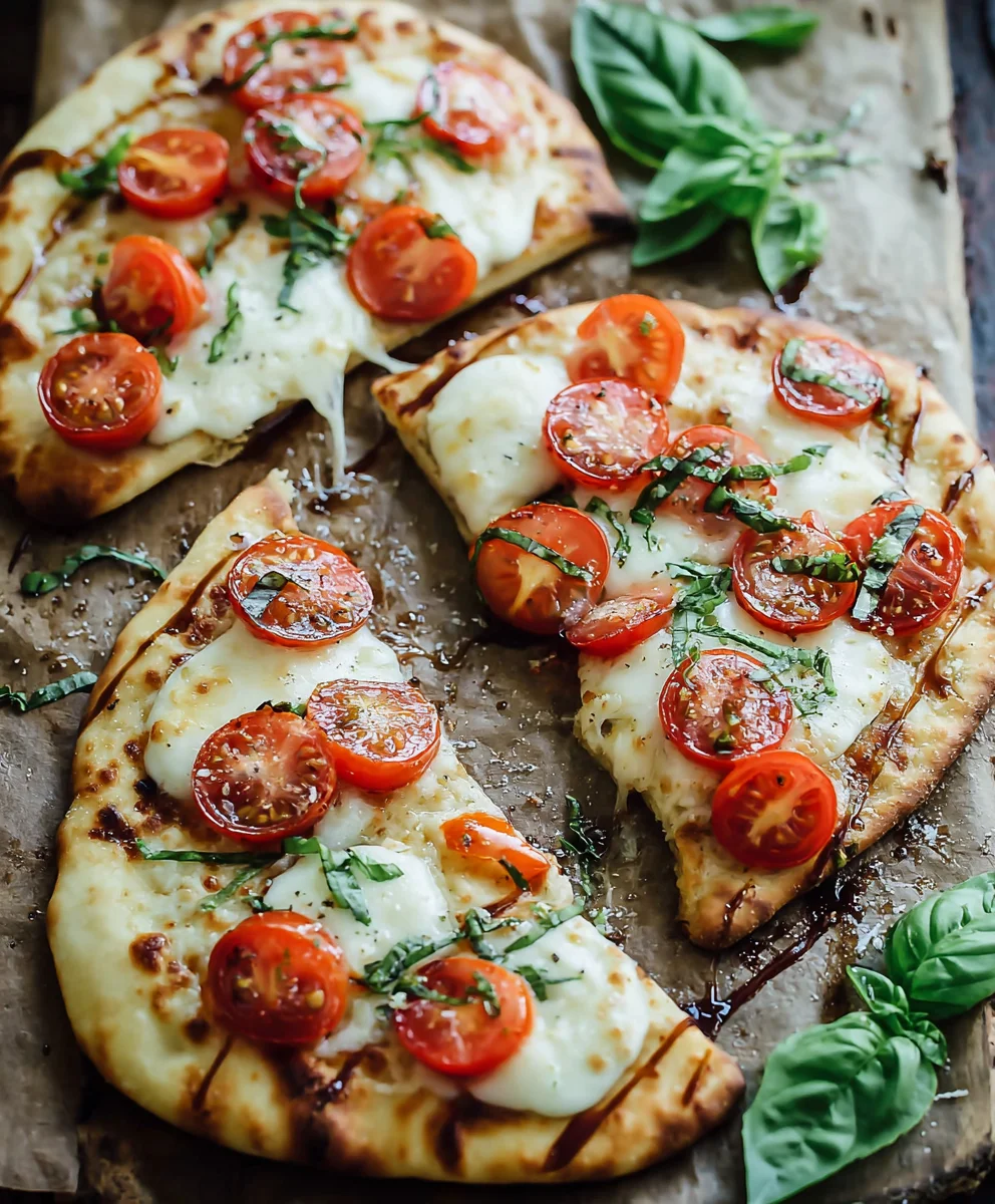 Easy Caprese Naan Pizza - Quick & Delicious Dinner