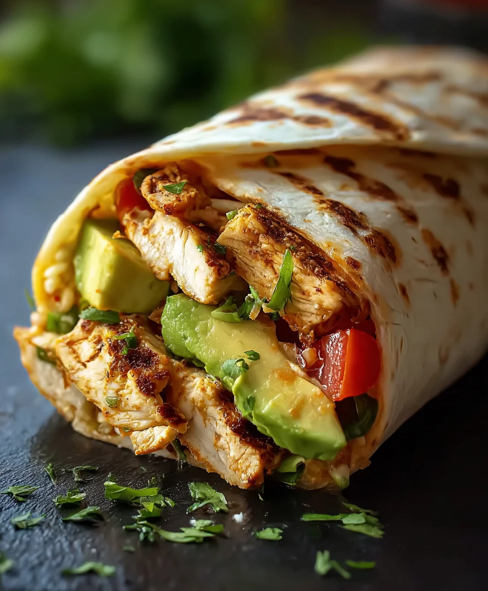 Chicken Avocado Wrap - Easy & Delicious Recipe