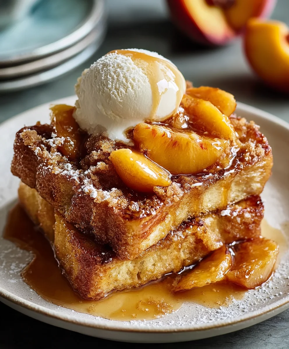 Easy Peach Cobbler French Toast - A Delicious Breakfast Treat