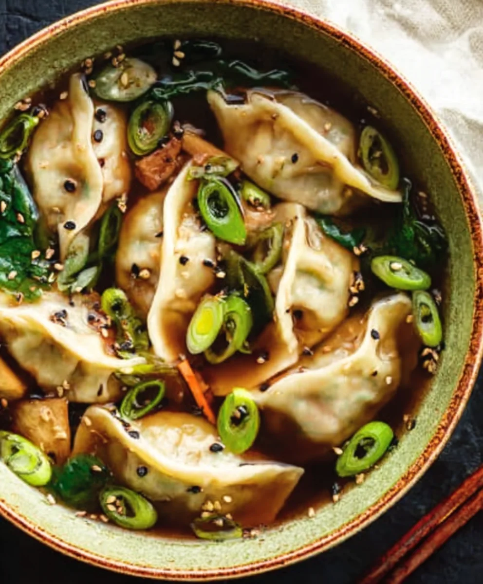 Savory Beef Potsticker Soup-Easy Comfort Meal