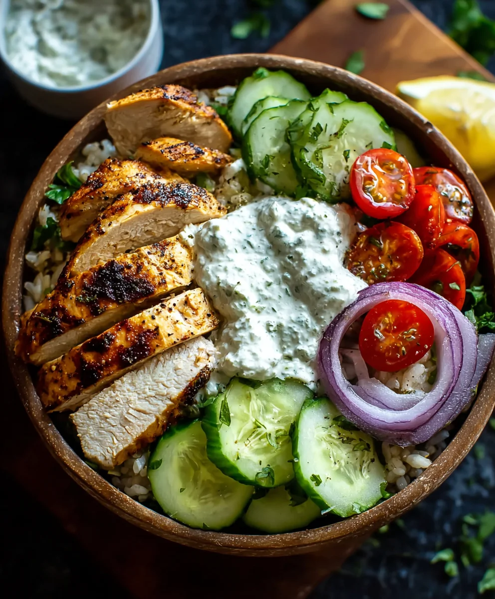 Greek Chicken Gyro Bowl- Easy & Flavorful Recipe