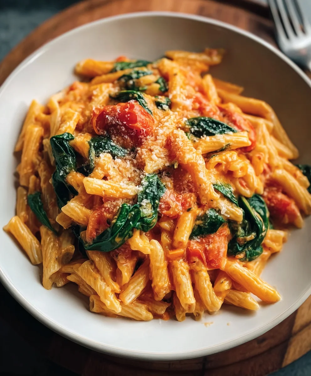 Creamy Tomato Spinach Pasta Recipe - Quick & Easy Comfort Food
