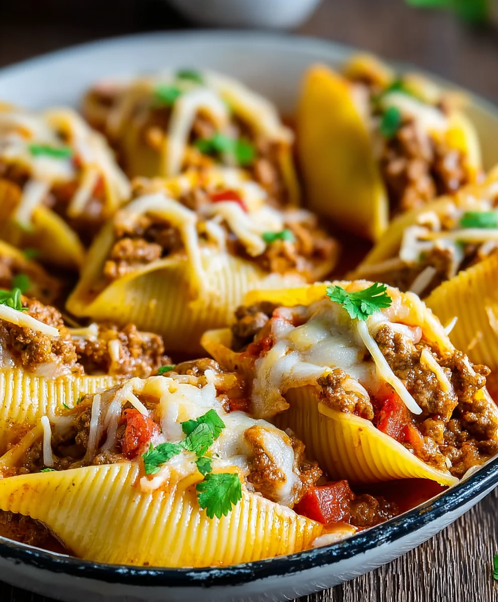 Taco Stuffed Shells- Easy Beef Dinner Recipe