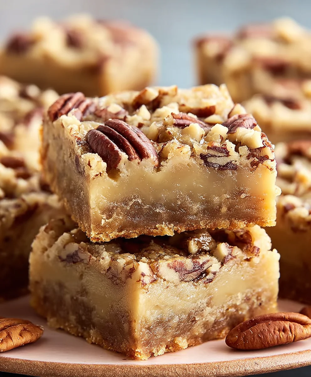 Carolina Pecan Bars-Sweet Nutty Dessert
