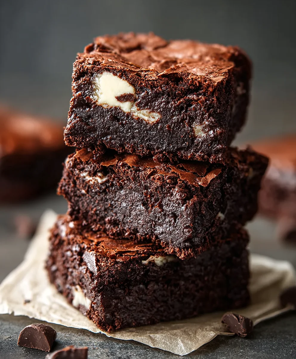 Triple Chocolate Brownies - Rich & Fudgy Indulgence