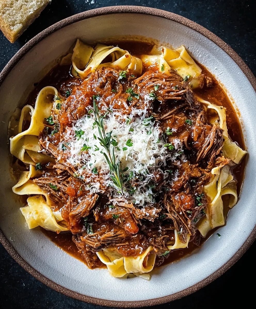 Easy Slow Cooker Beef Ragu-Hearty & Flavorful