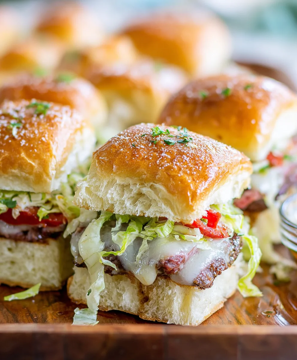 Beef Italian Grinder Sliders-Easy Appetizer Recipe