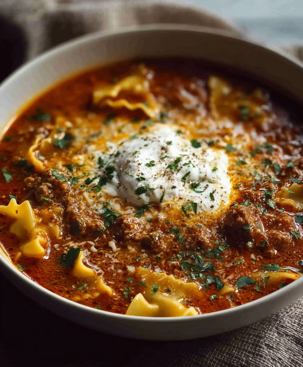 Mouthwatering One Pot Lasagna Soup - Easy Weeknight Dinner