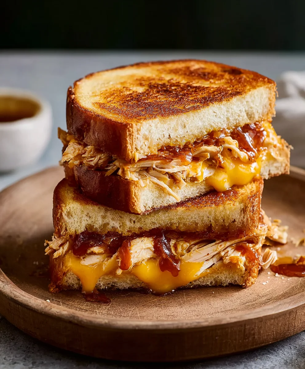 BBQ Chicken Grilled Cheese - Smoky-Sweet Comfort Food