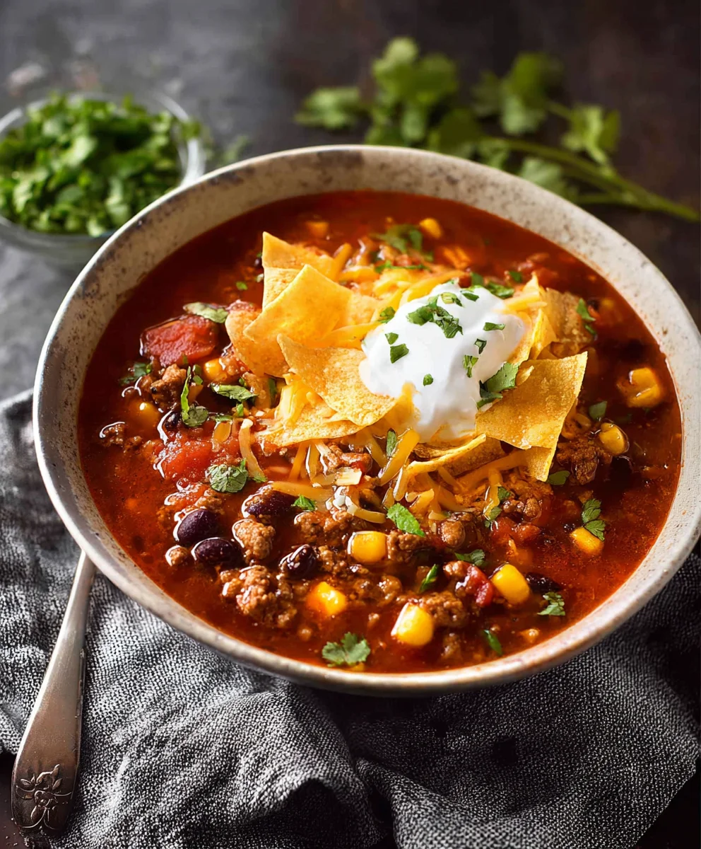 Easy Beef Taco Soup Recipe - Quick & Delicious Meal