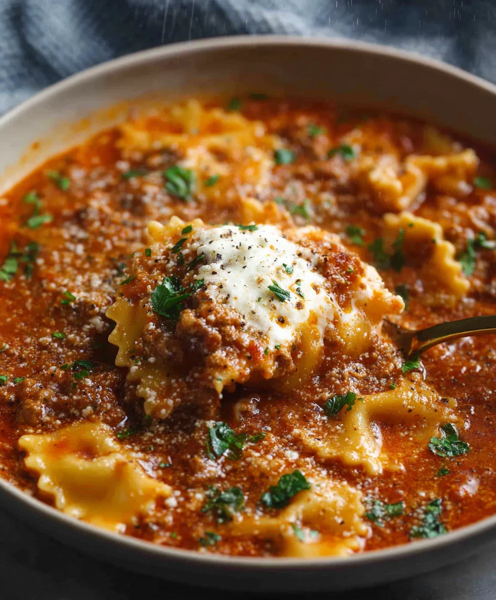 Mouthwatering One Pot Lasagna Soup - Easy Weeknight Dinner