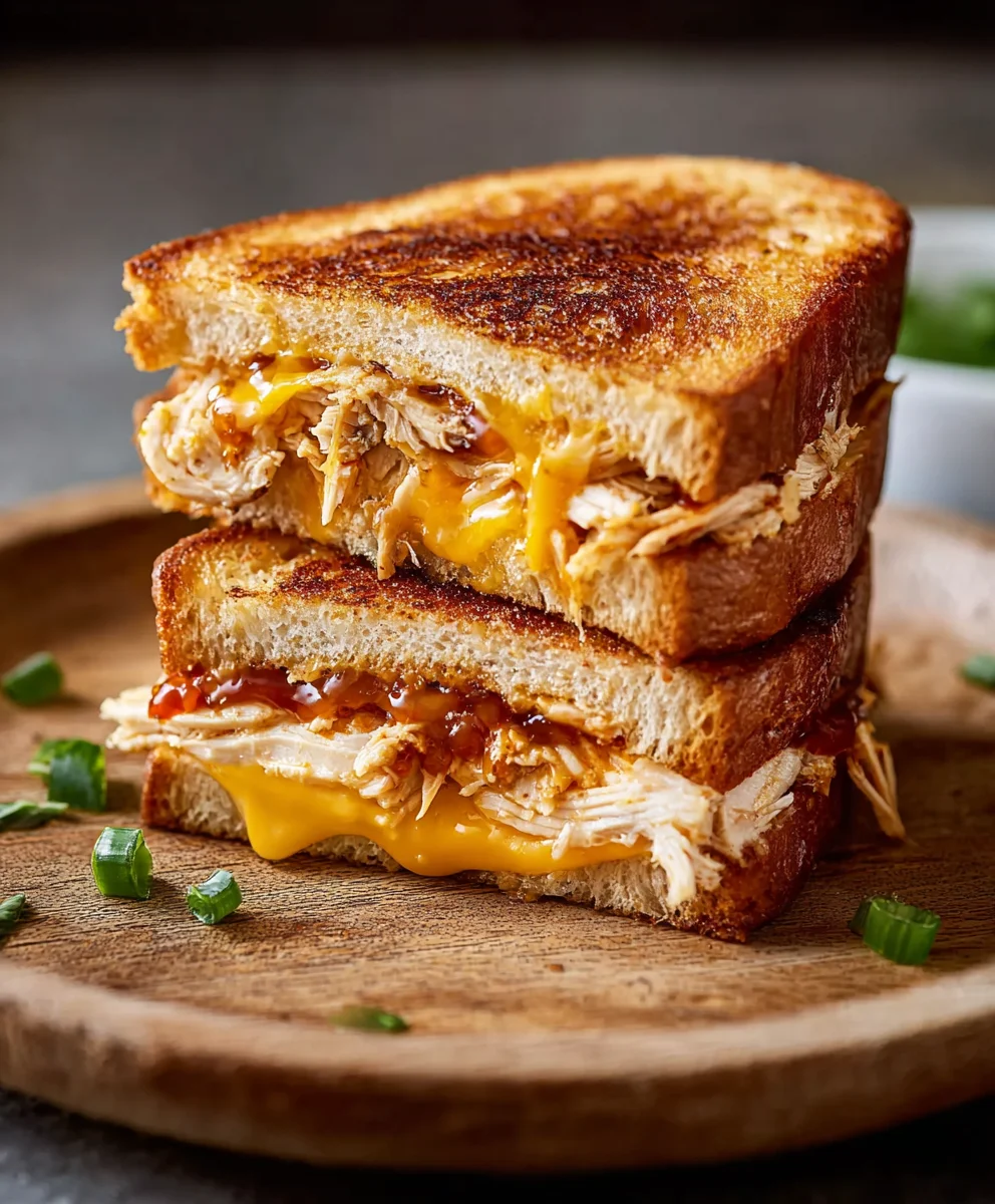 BBQ Chicken Grilled Cheese - Smoky-Sweet Comfort Food
